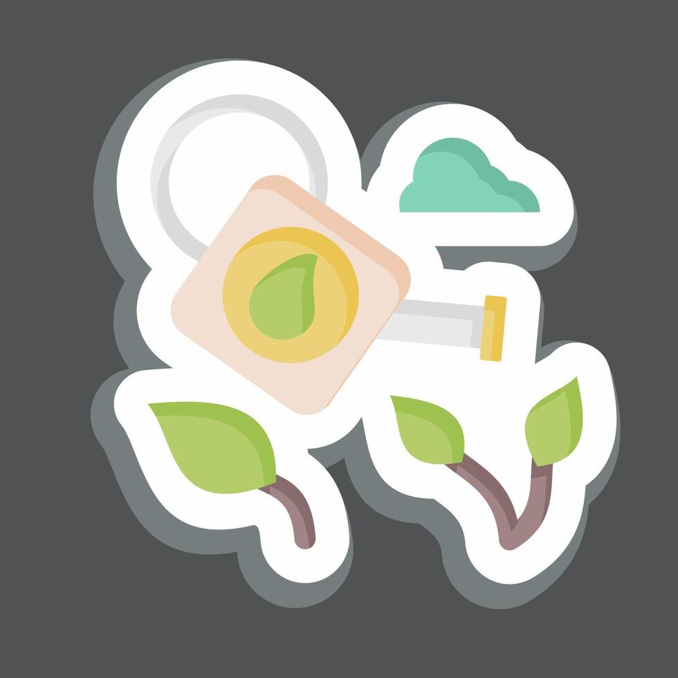 Sticker Watering Plant. related to Ecology symbol. simple design editable. simple illustration vector