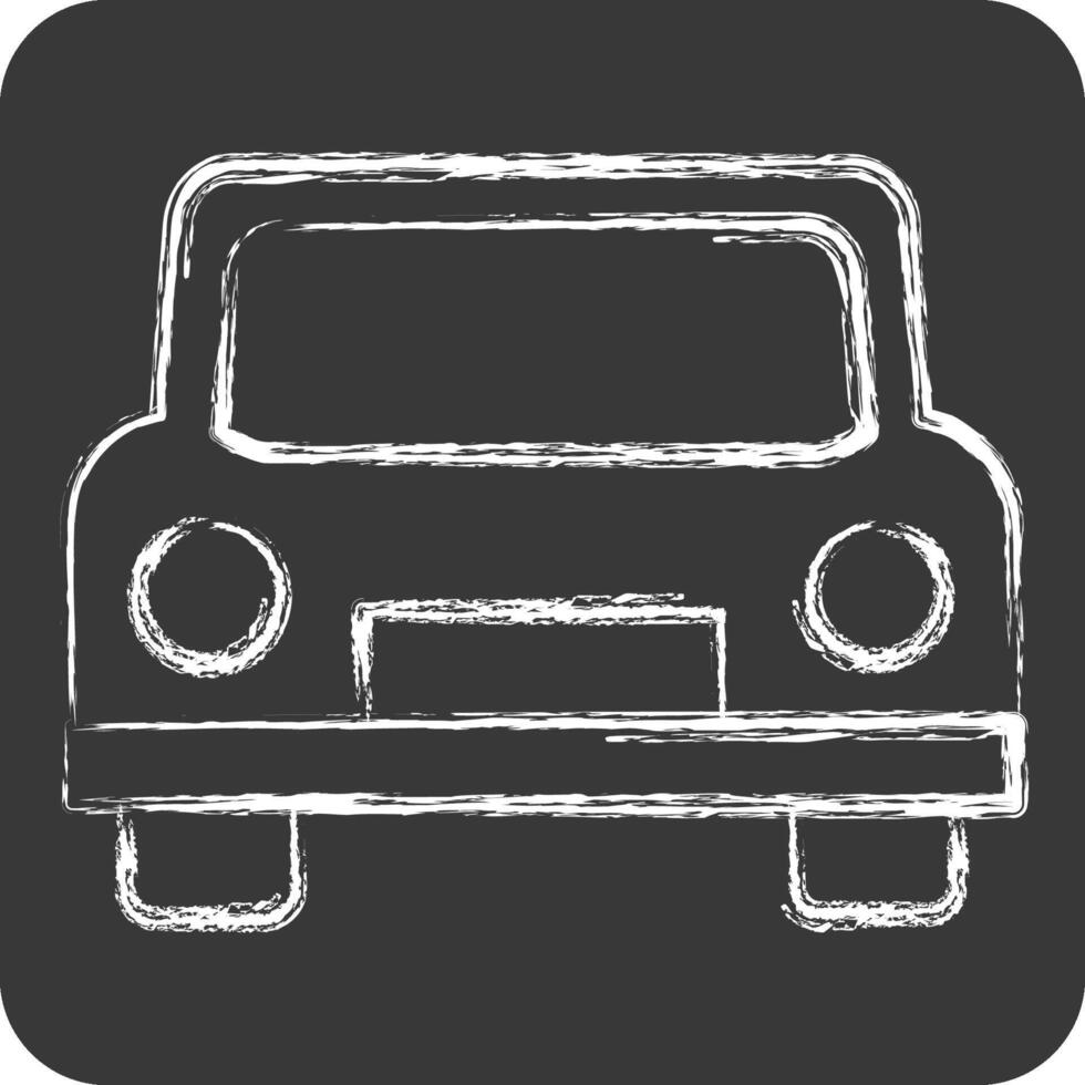 icono taxi. relacionado a ocio y viaje símbolo. tiza estilo. sencillo diseño ilustración. vector