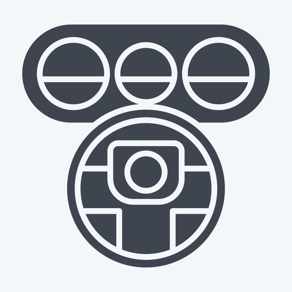 Icon Steering Wheel. related to Garage symbol. glyph style. simple design editable. simple illustration vector