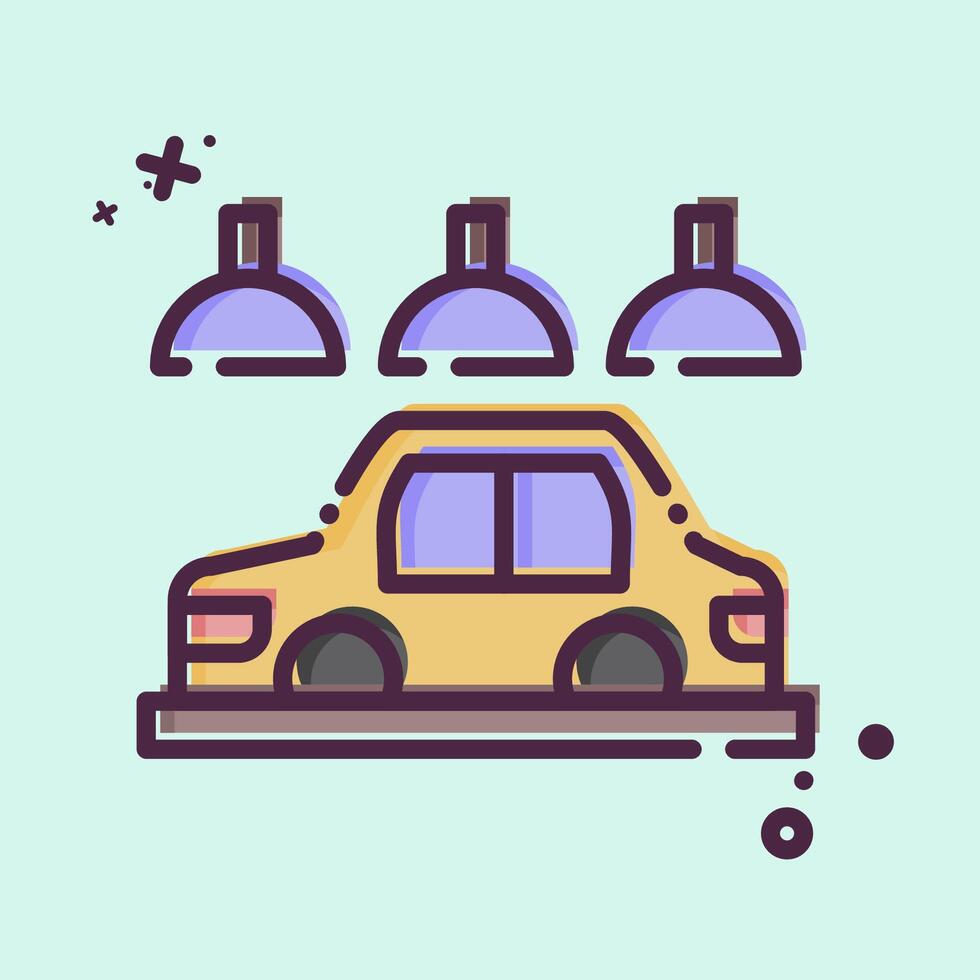Icon Body Frame. related to Garage symbol. MBE style. simple design editable. simple illustration vector