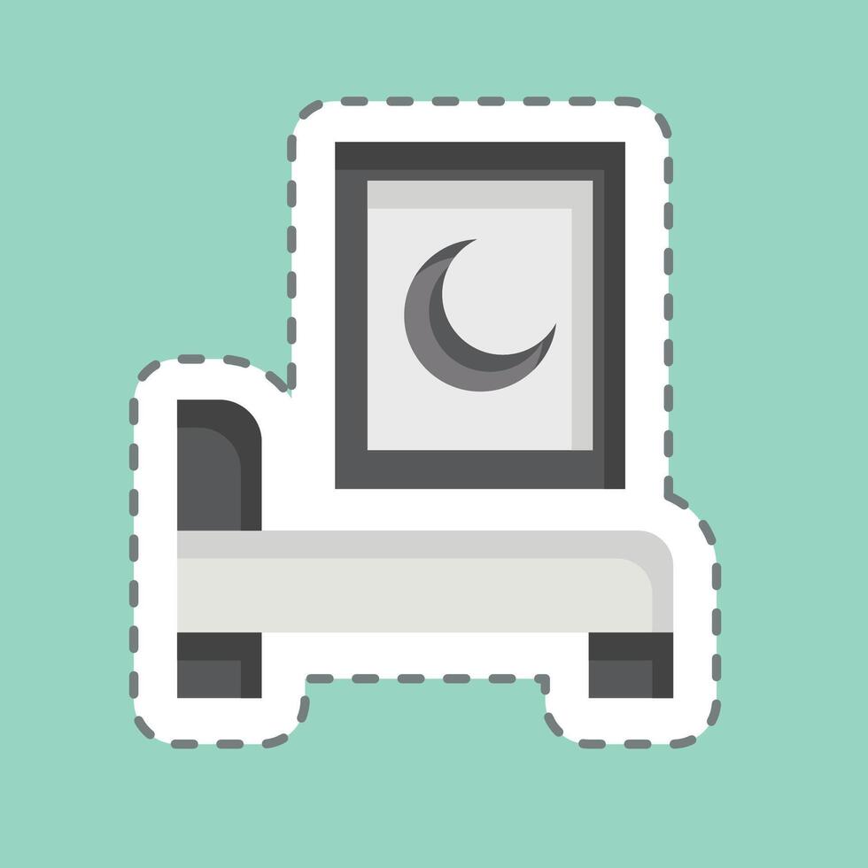 Sticker line cut Dream. related to Leisure and Travel symbol. simple design illustration. vector