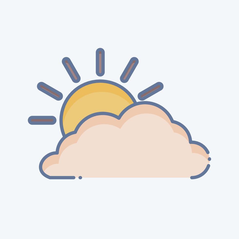 Icon Weather 2. related to Leisure and Travel symbol. doodle style. simple design illustration. vector