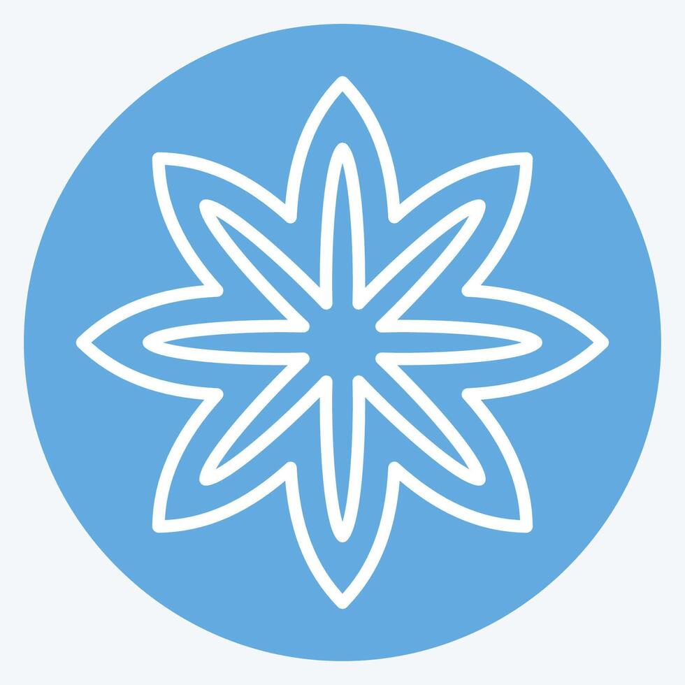 Icon Star Anise. related to Spice symbol. blue eyes style. simple design editable. simple illustration vector