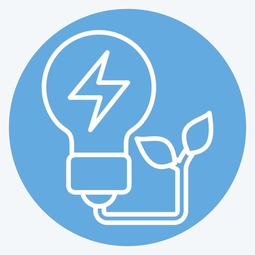 Icon Eco Energy. related to Ecology symbol. blue eyes style. simple design editable. simple illustration vector
