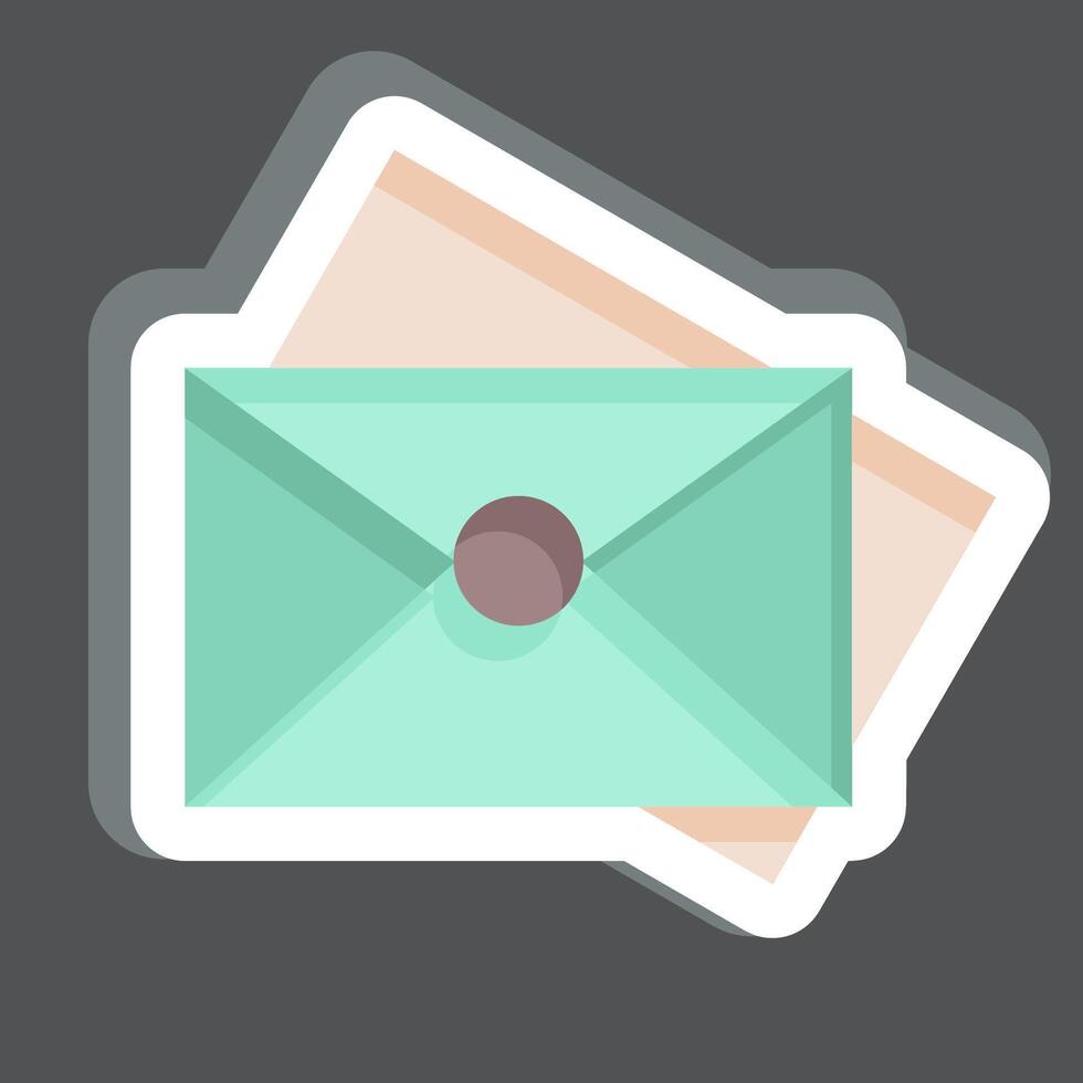 Sticker Post. related to Post Office symbol. simple design editable. simple illustration vector