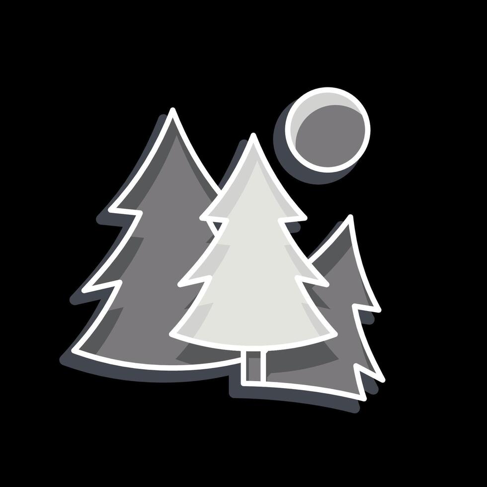 Icon Forest. related to Leisure and Travel symbol. glossy style. simple design illustration. vector