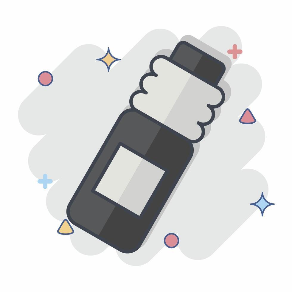 Icon Bottle. related to Hockey Sports symbol. comic style. simple design editable vector