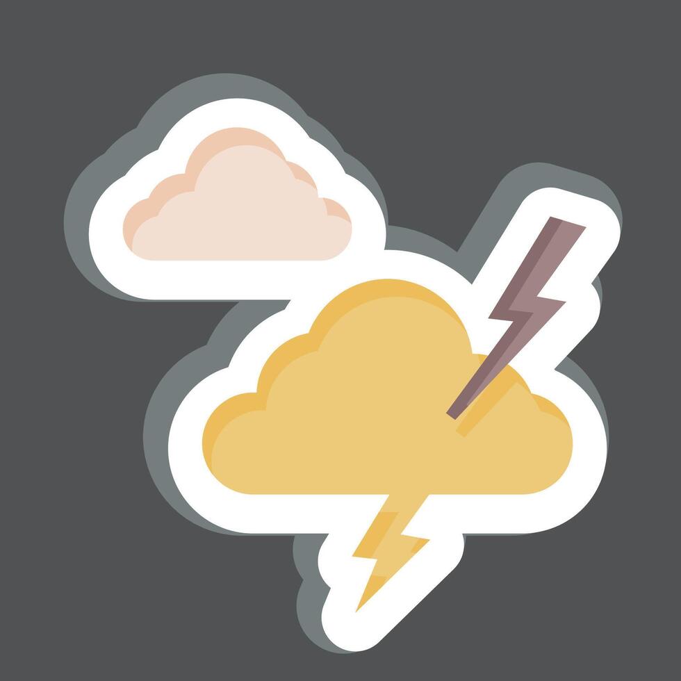 Sticker Storm. related to Leisure and Travel symbol. simple design illustration. vector