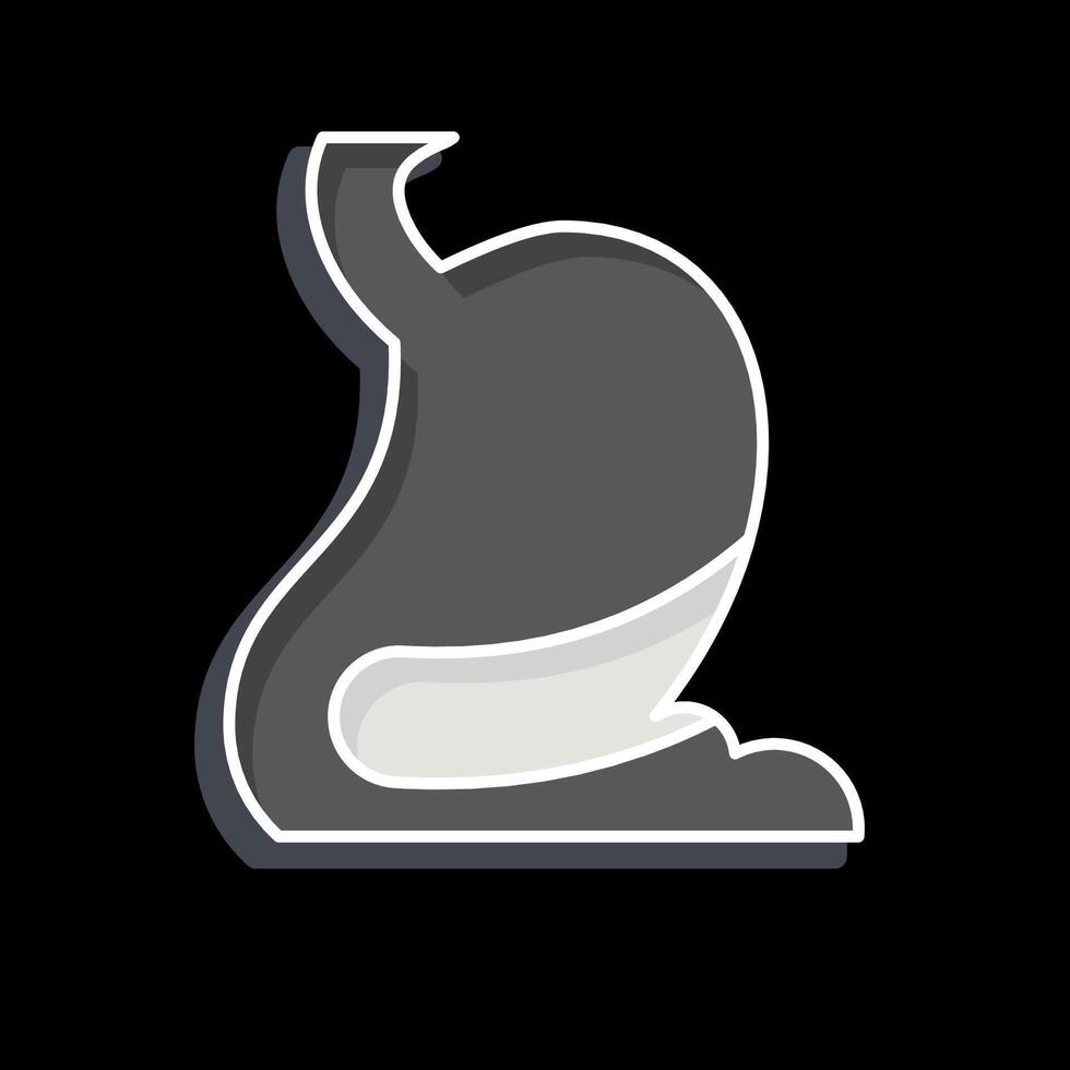 Icon Stomach. related to Human Organ symbol. glossy style. simple design editable. simple illustration vector