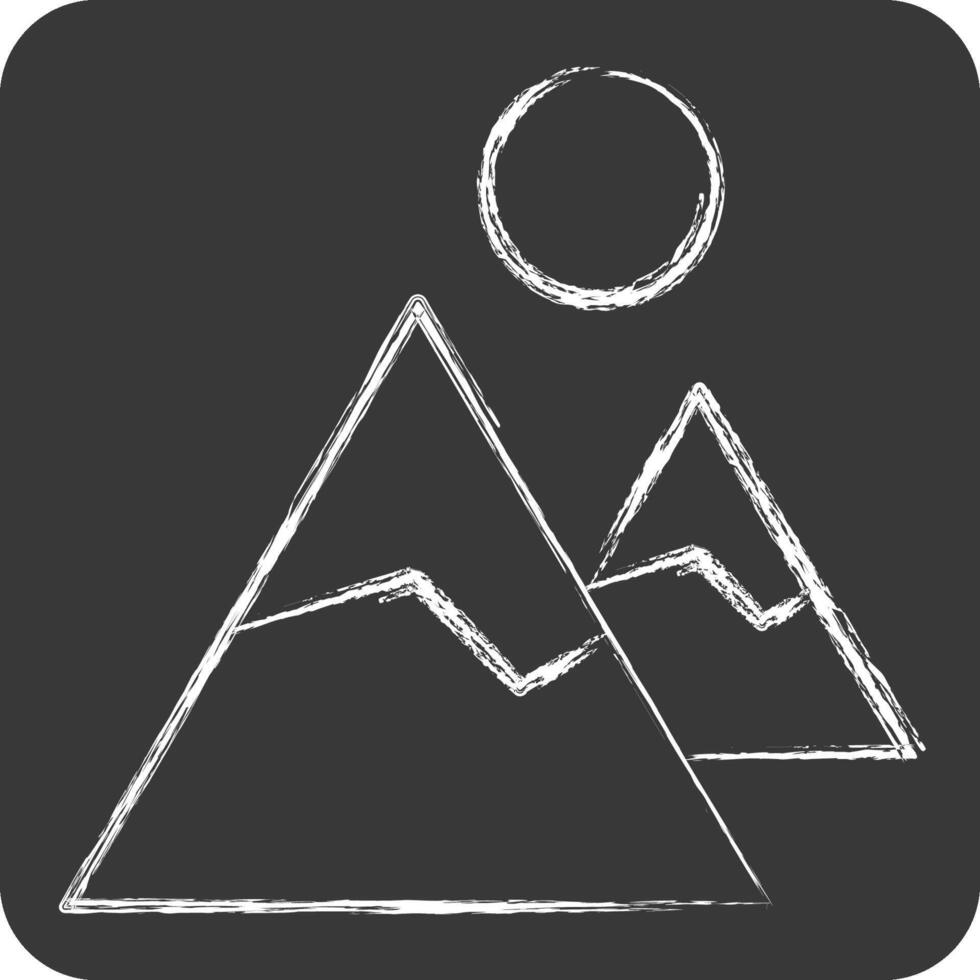 Icon Nature. related to Leisure and Travel symbol. chalk Style. simple design illustration. vector