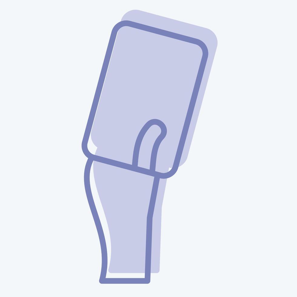 Icon Penalty Card. related to Hockey Sports symbol. two tone style. simple design editable vector