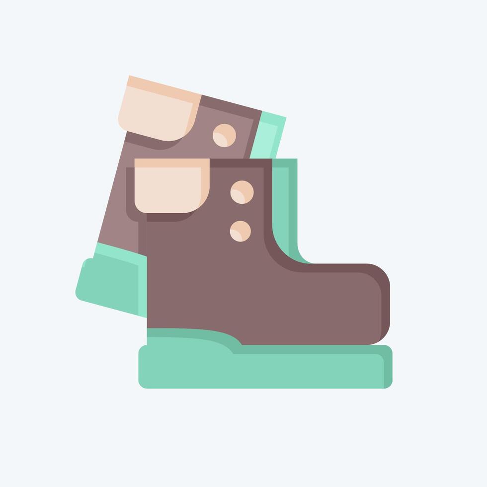 Icon Hiking. related to Leisure and Travel symbol. flat style. simple design illustration. vector