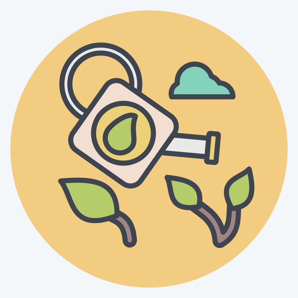 Icon Watering Plant. related to Ecology symbol. color mate style. simple design editable. simple illustration vector