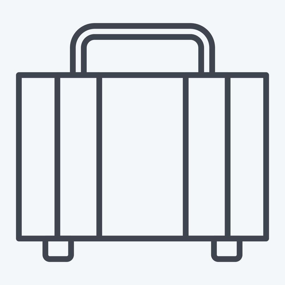 Icon Baggage. related to Leisure and Travel symbol. line style. simple design illustration. vector