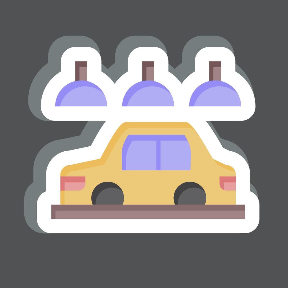 Sticker Body Frame. related to Garage symbol. simple design editable. simple illustration vector