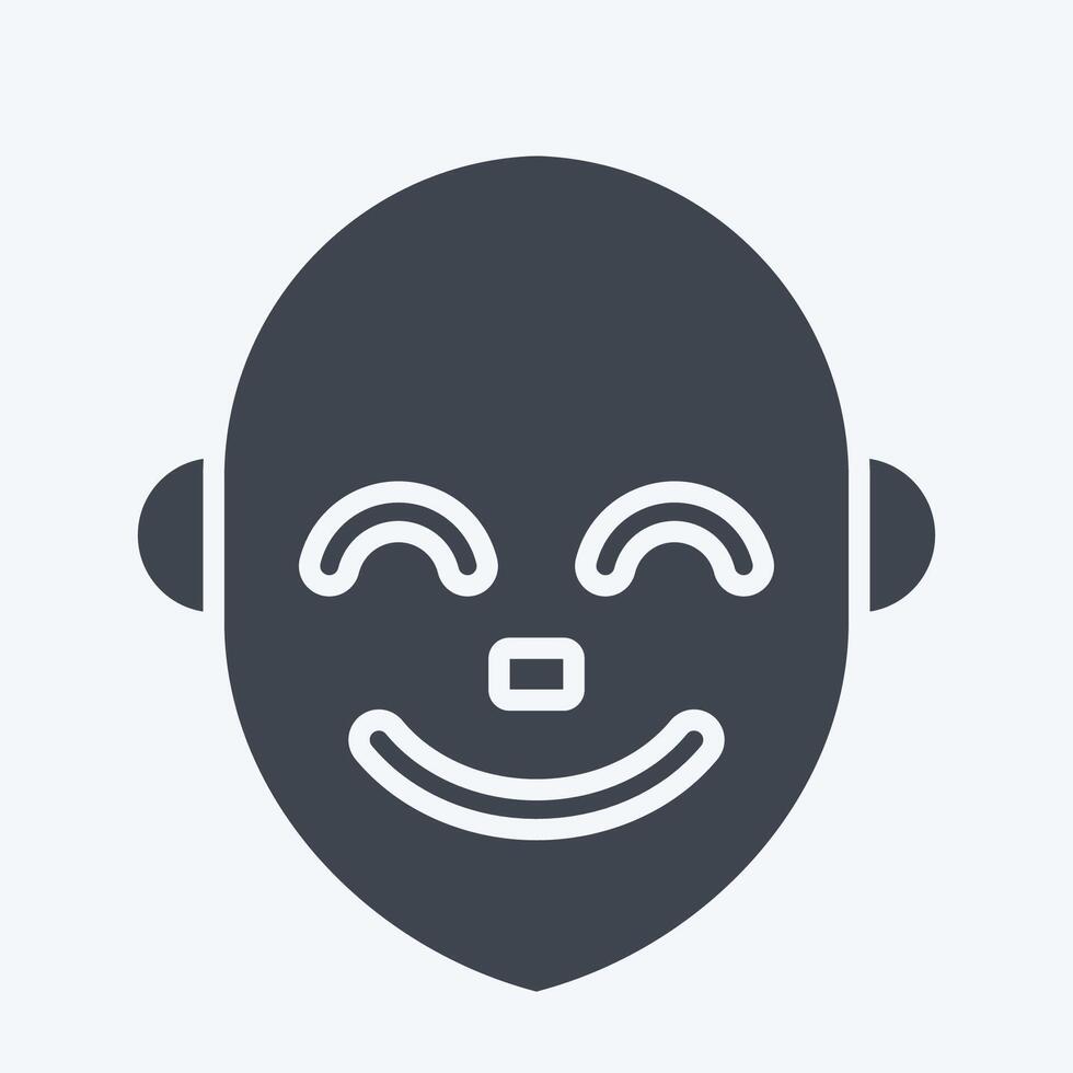 Icon Baby. related to Milk and Drink symbol. glyph style. simple design editable. simple illustration vector