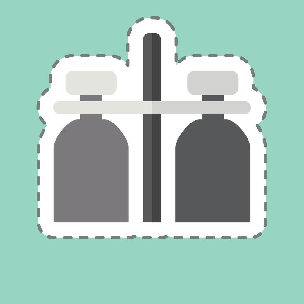 Sticker line cut Milk Jar. related to Milk and Drink symbol. simple design editable. simple illustration vector