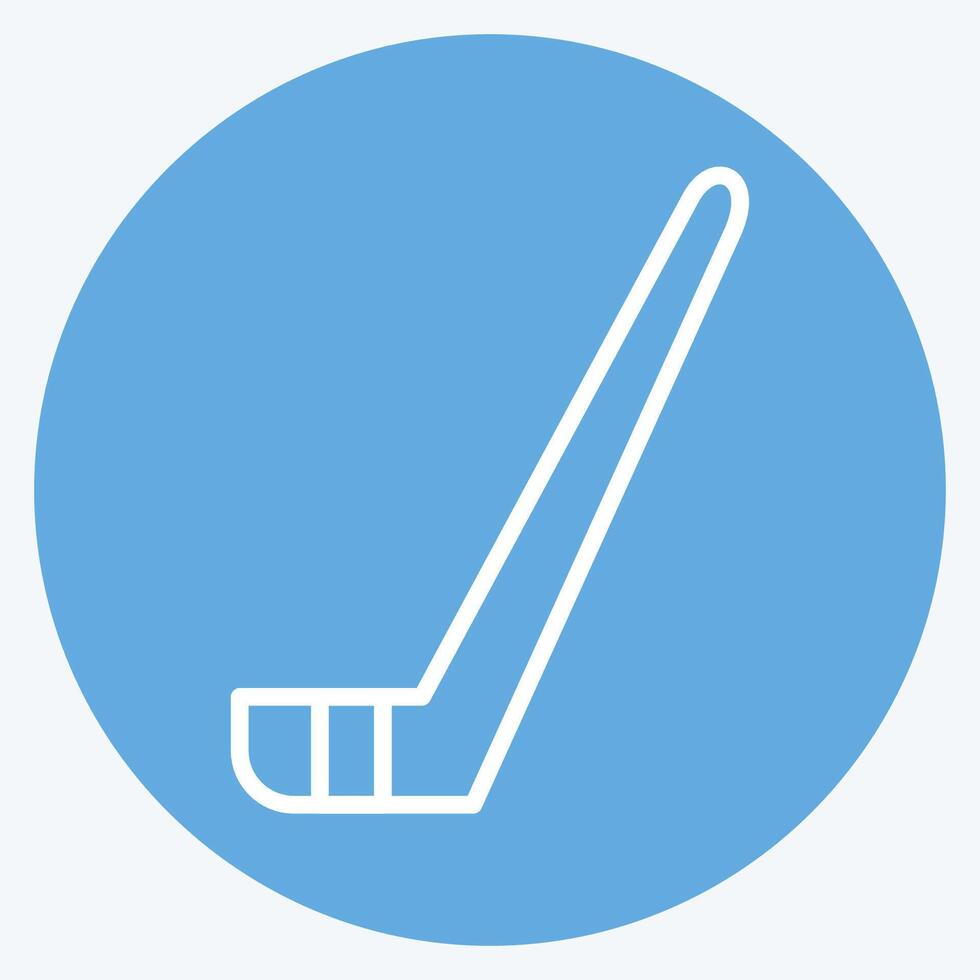 Icon Hockey Stick. related to Hockey Sports symbol. blue eyes style. simple design editable vector