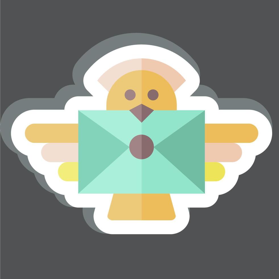 Sticker Letter. related to Post Office symbol. simple design editable. simple illustration vector