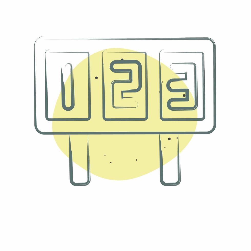 Icon Scoreboard. related to Hockey Sports symbol. Color Spot Style. simple design editable vector