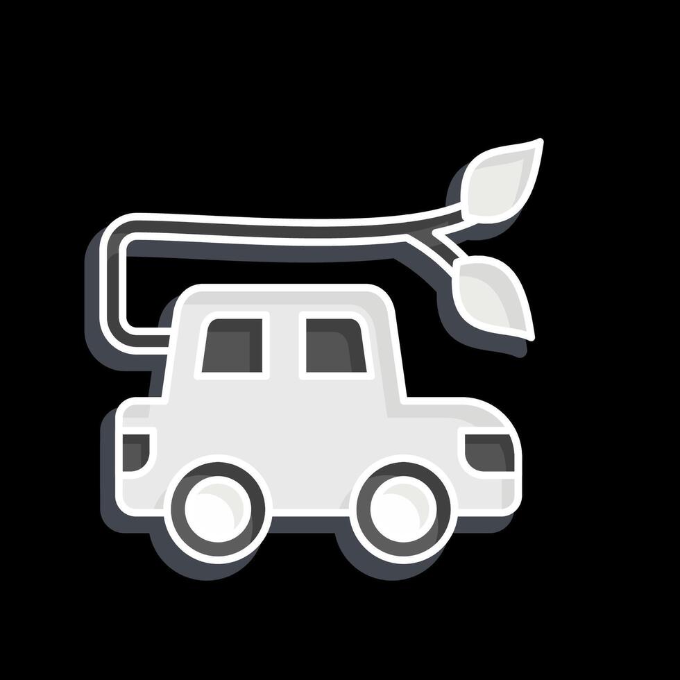 Icon Car Charging. related to Ecology symbol. glossy style. simple design editable. simple illustration vector