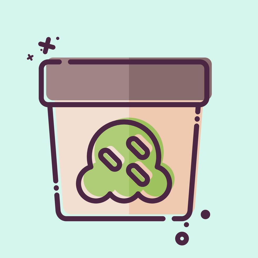 Icon Ice Cream 2. related to Milk and Drink symbol. MBE style. simple design editable. simple illustration vector