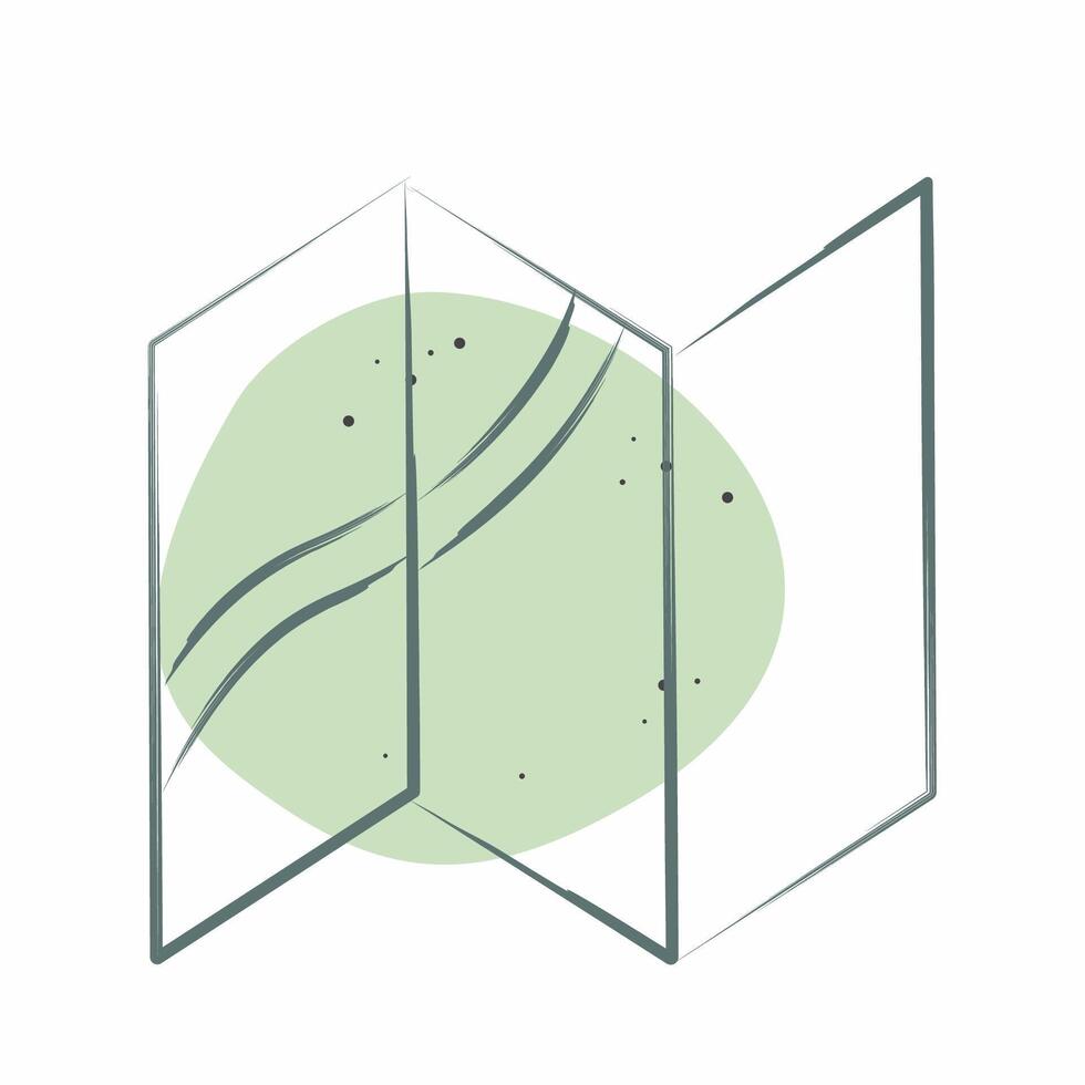 Icon Map. related to Leisure and Travel symbol. Color Spot Style. simple design illustration. vector