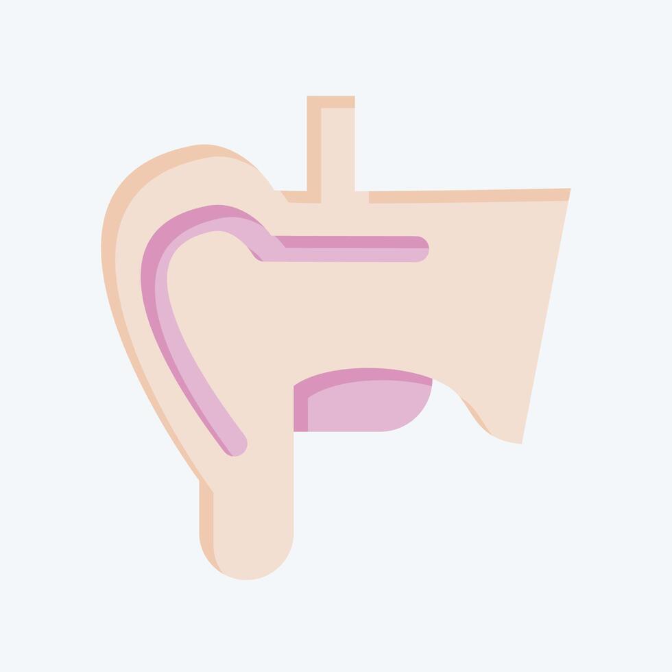 Icon Ear. related to Human Organ symbol. flat style. simple design editable. simple illustration vector