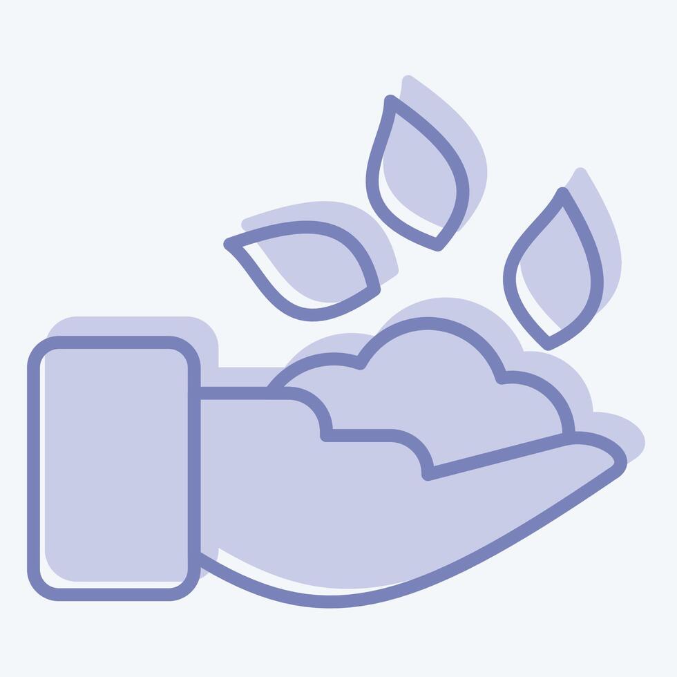 Icon Plant Care. related to Ecology symbol. two tone style. simple design editable. simple illustration vector