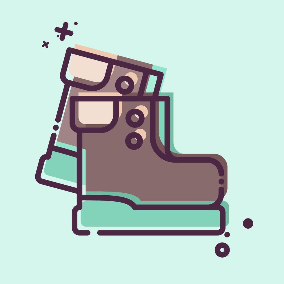 Icon Hiking. related to Leisure and Travel symbol. MBE style. simple design illustration. vector