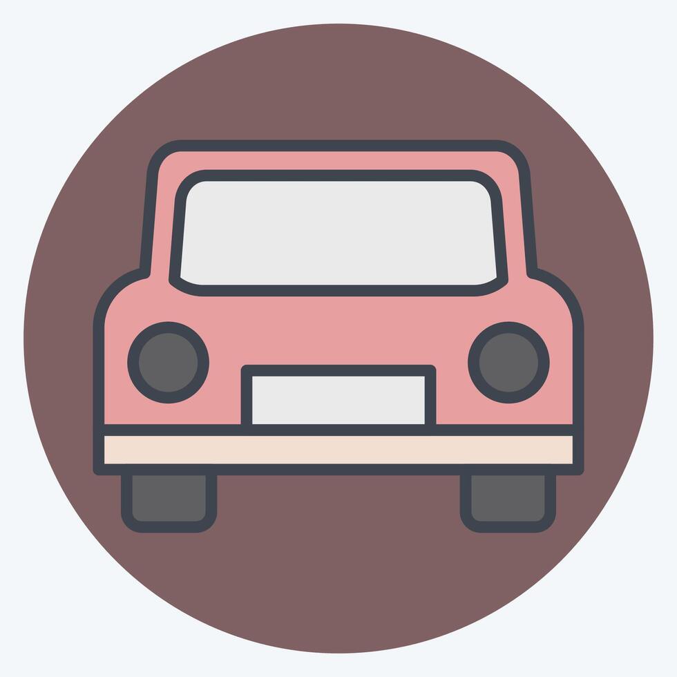 Icon Cab. related to Leisure and Travel symbol. color mate style. simple design illustration. vector
