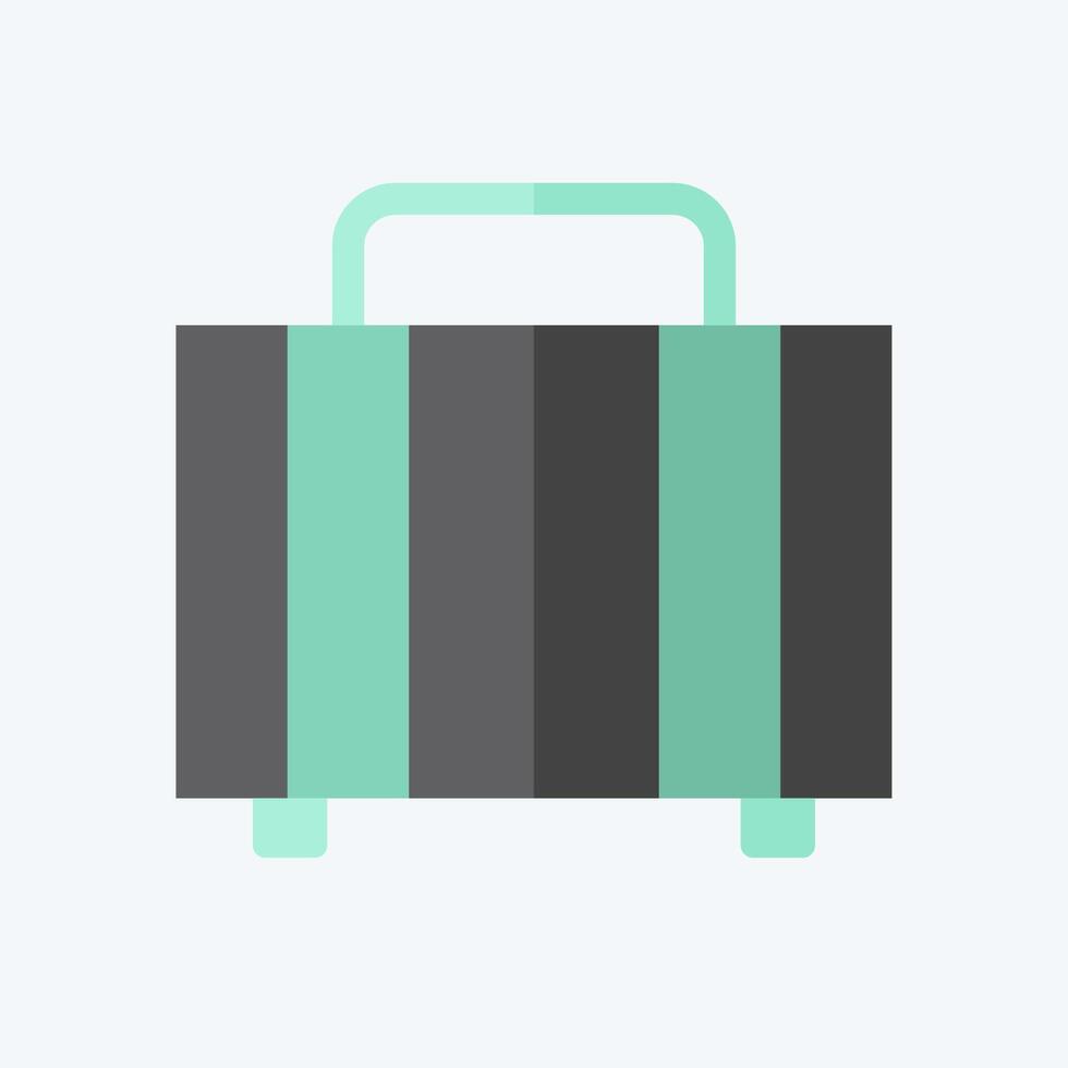 Icon Baggage. related to Leisure and Travel symbol. flat style. simple design illustration. vector