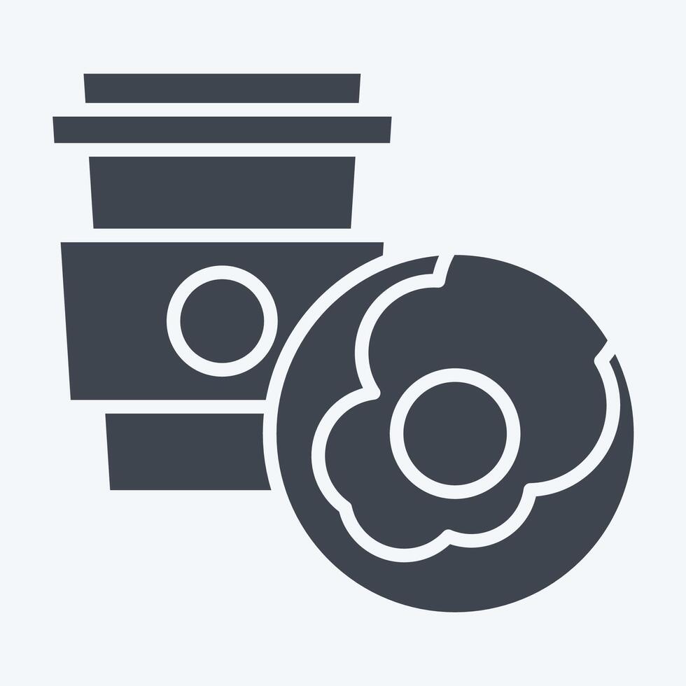 Icon Breakfast. related to Leisure and Travel symbol. glyph style. simple design illustration. vector