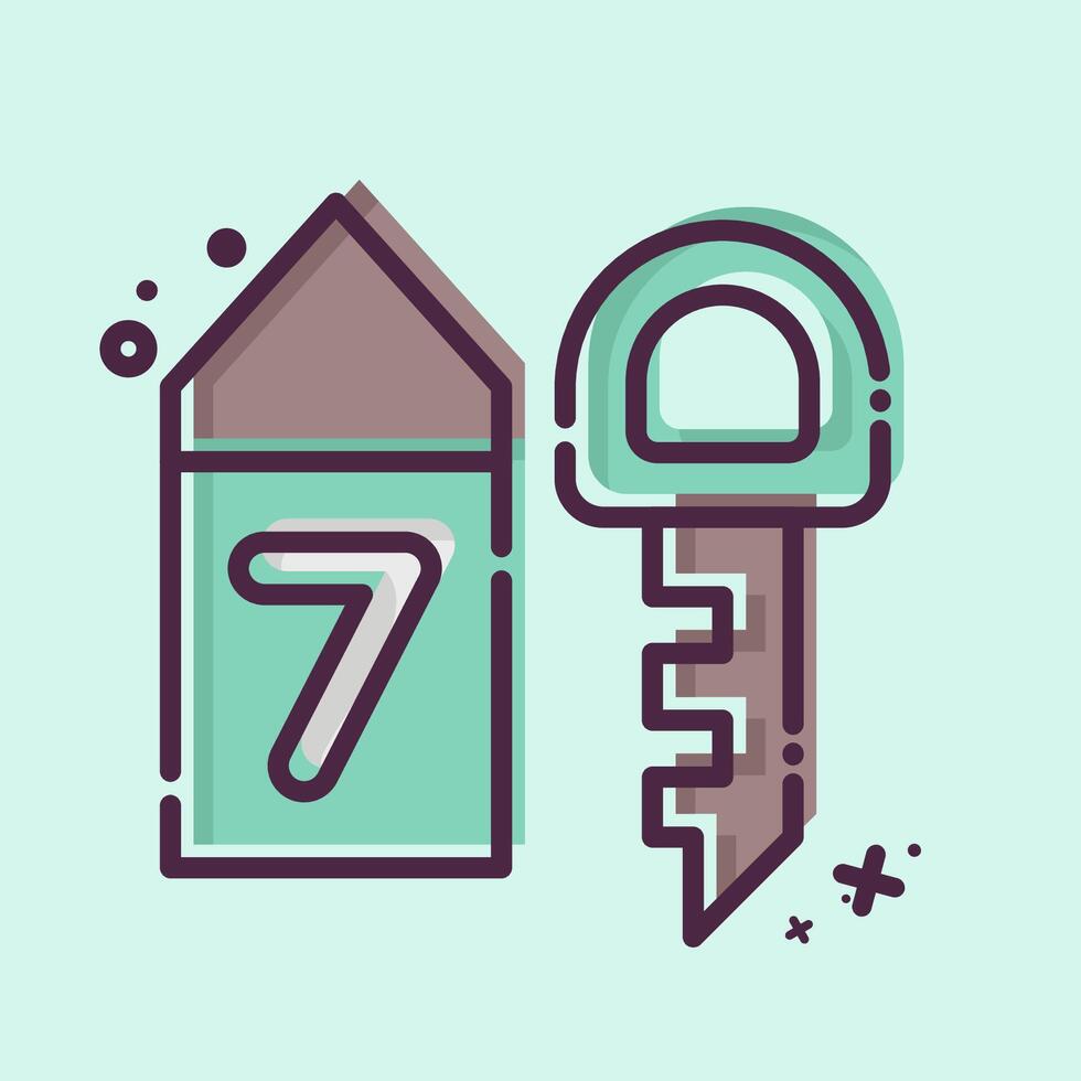 Icon Room. related to Leisure and Travel symbol. MBE style. simple design illustration. vector