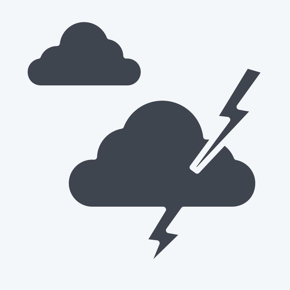 Icon Storm. related to Leisure and Travel symbol. glyph style. simple design illustration. vector