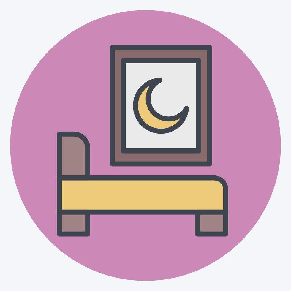 Icon Dream. related to Leisure and Travel symbol. color mate style. simple design illustration. vector