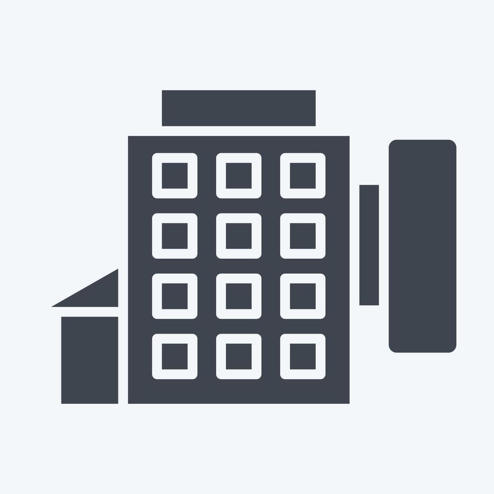 Icon Hotel. related to Leisure and Travel symbol. glyph style. simple design illustration. vector