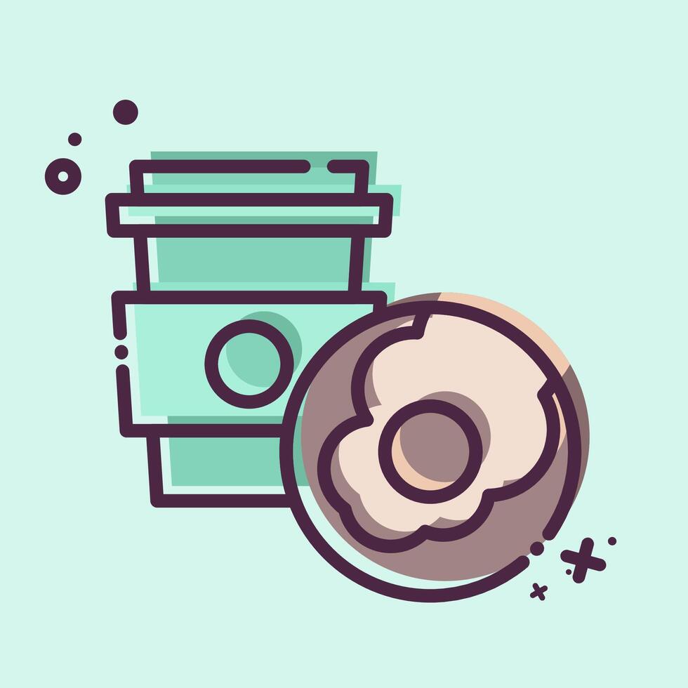 icono desayuno. relacionado a ocio y viaje símbolo. mbe estilo. sencillo diseño ilustración. vector