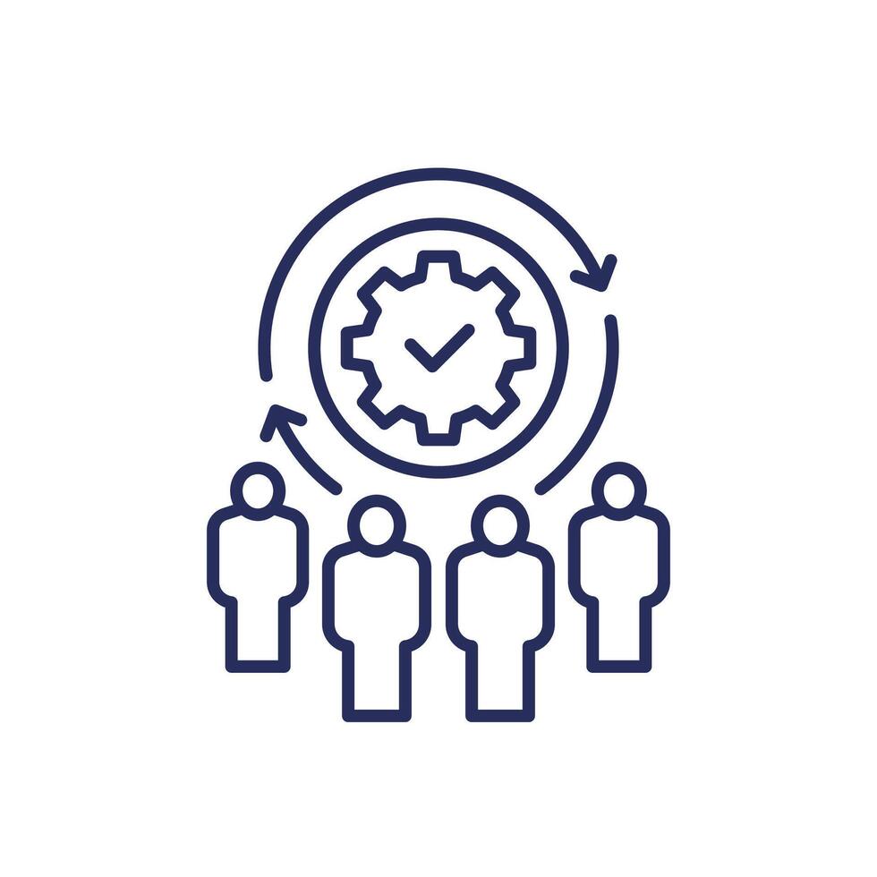 joint venture line icon on white vector