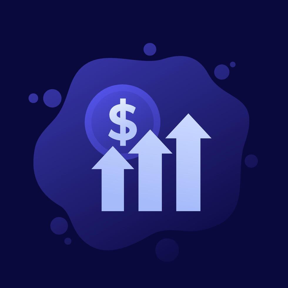 income growth icon, vector design