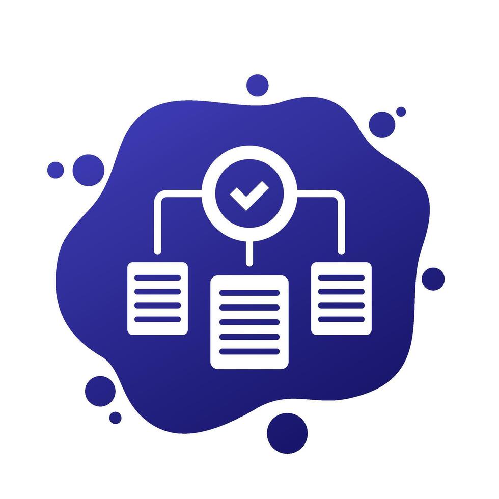 completed projects icon for apps and web vector