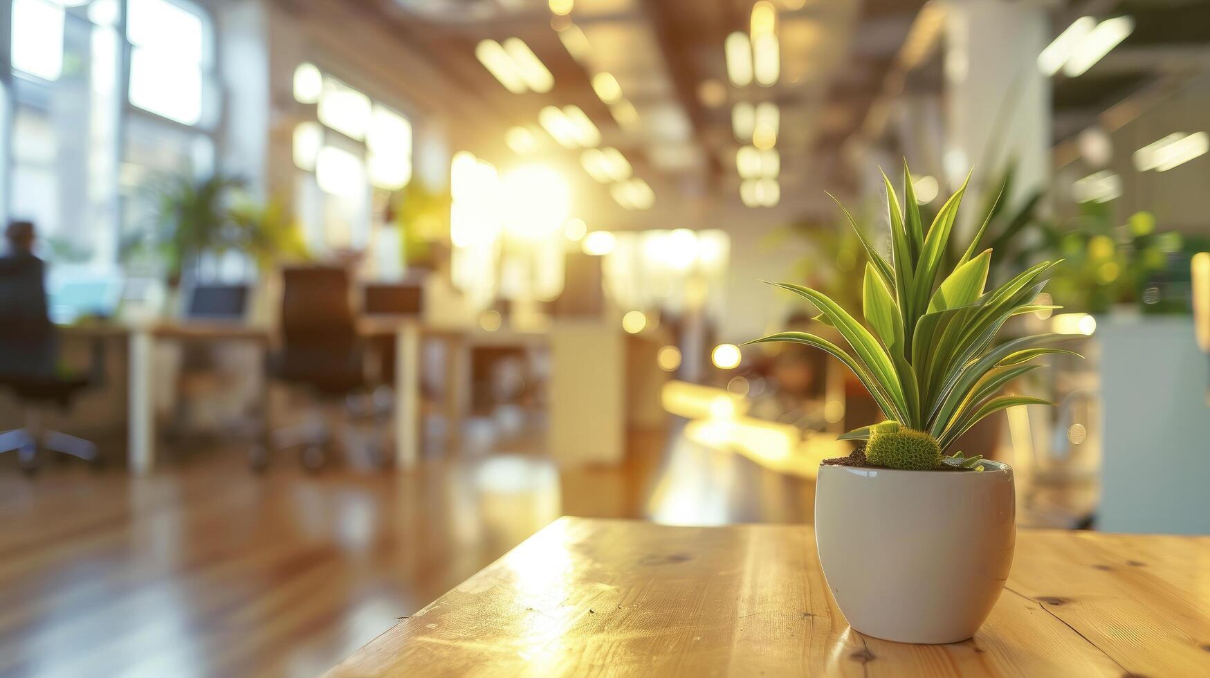 AI generated Beautiful view of a office background. photo