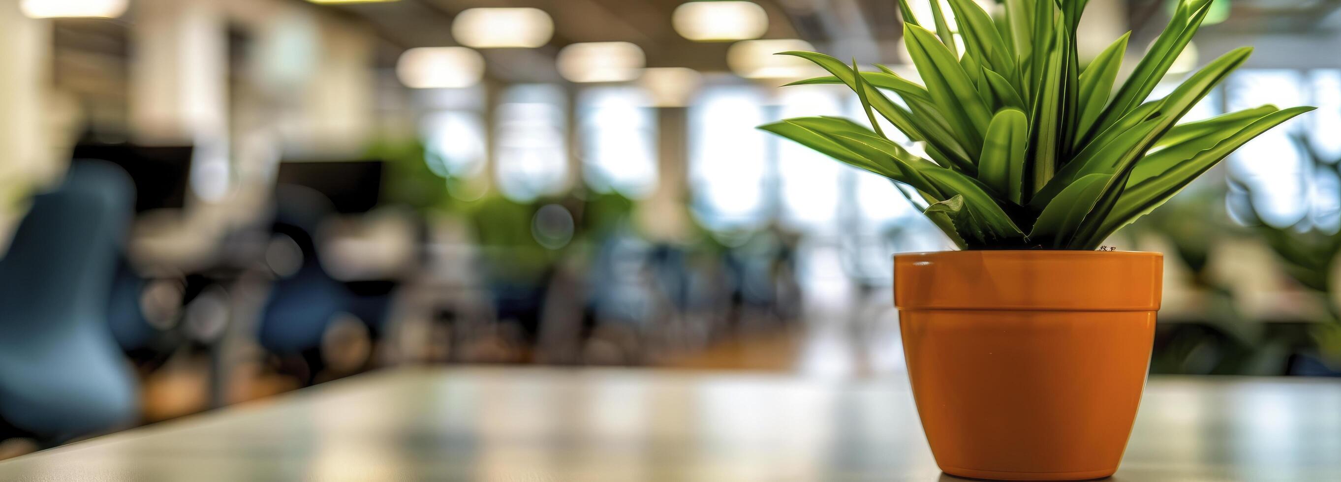 AI generated Beautiful view of a office background. photo