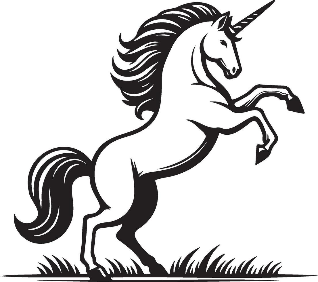 unicornio bosquejo dibujo. vector