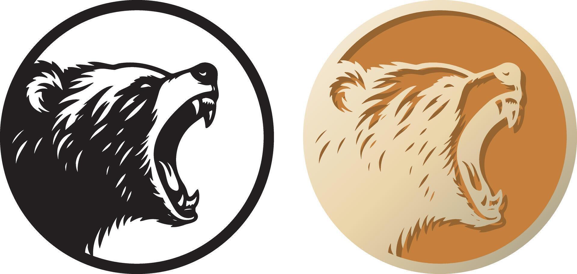 Bear Logo Illustration. vector