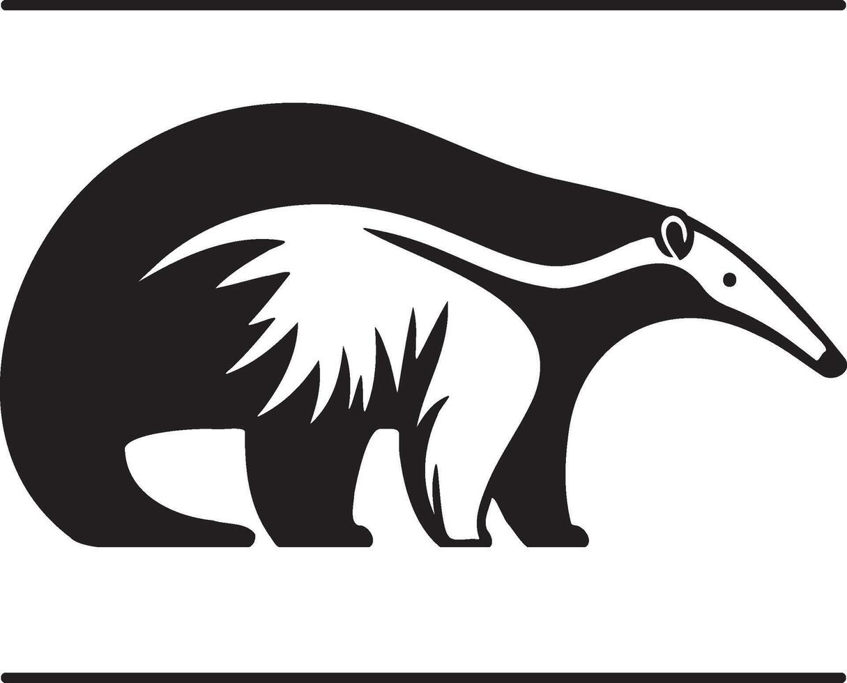 Anteater Sketch Illustration. vector