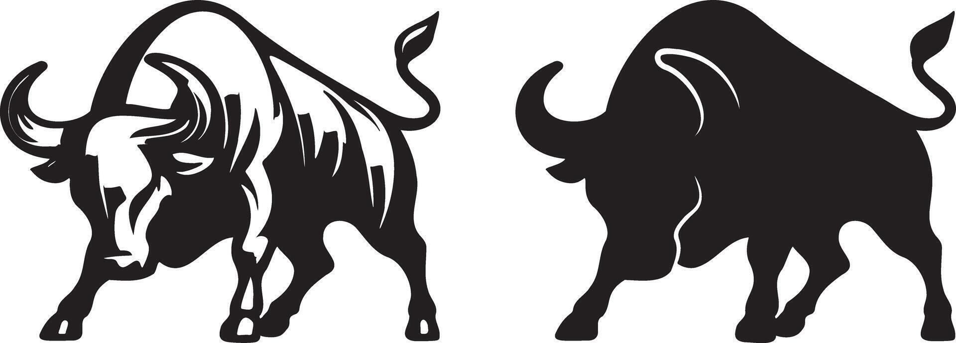 Fighting Bull Illustration. vector