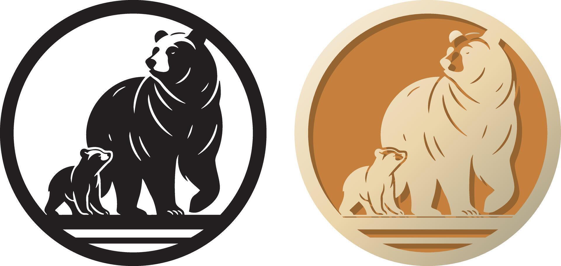 Bear Logo Illustration. vector