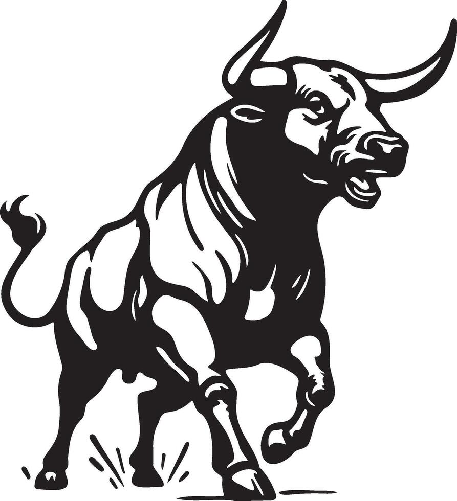 Fighting Bull Illustration. vector