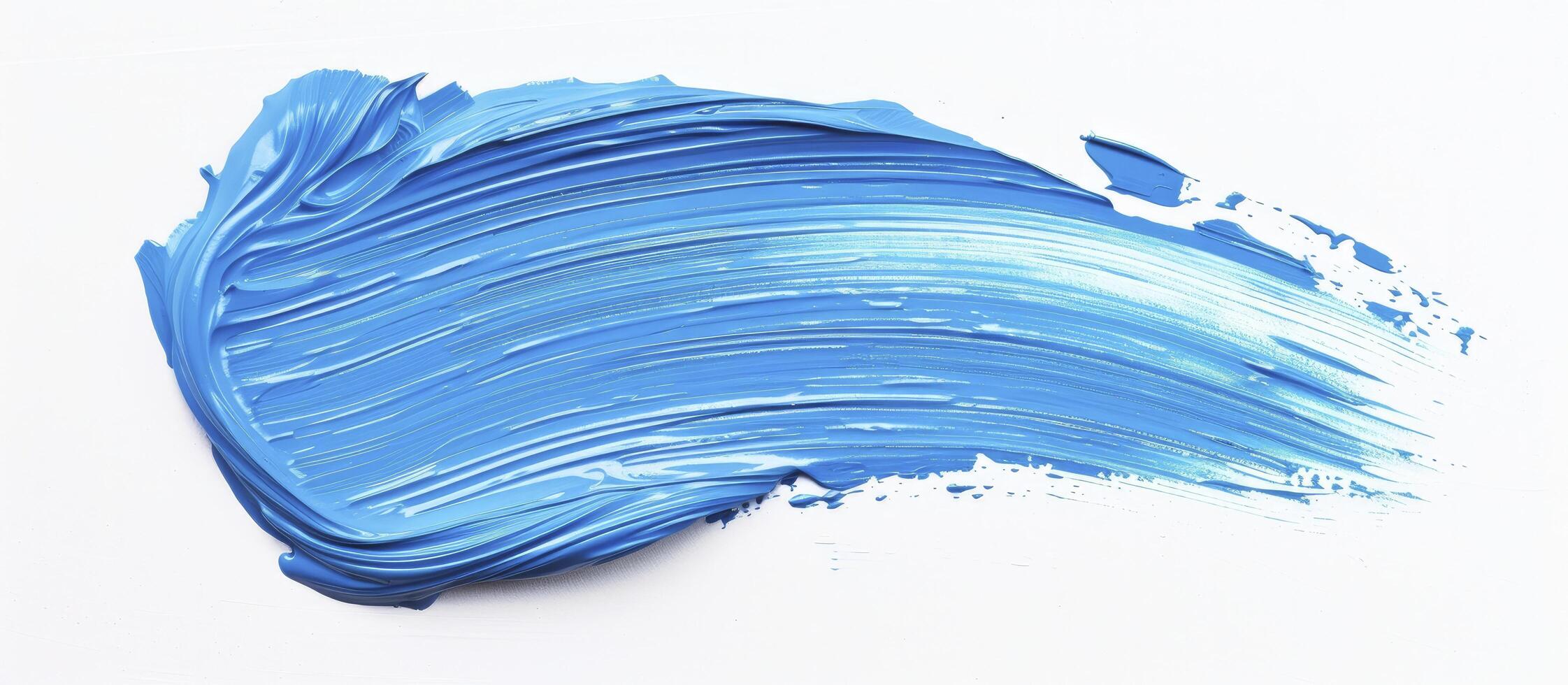 AI generated Cyan Rush Bold Brush Strokes of Acrylic Paint Creating Dynamic Texture photo